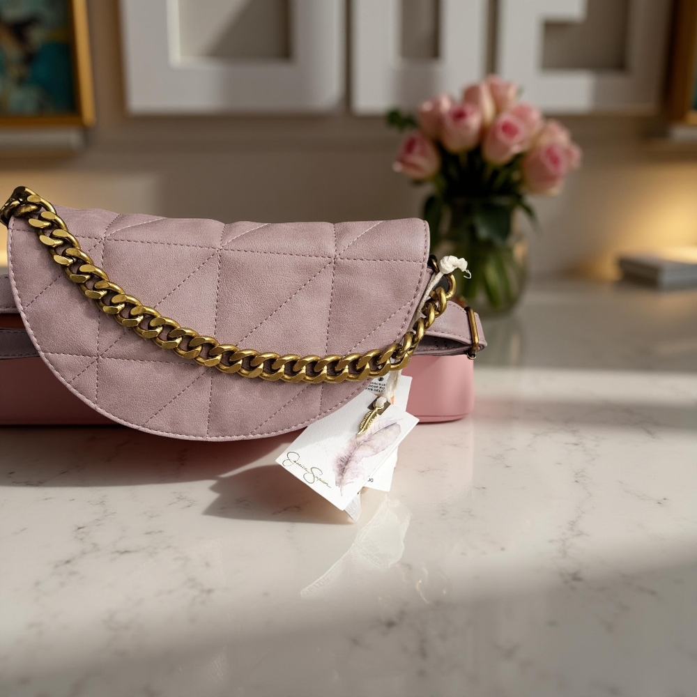 NWT Jessica Simpson Adobe Rose Quilted Belt Bag